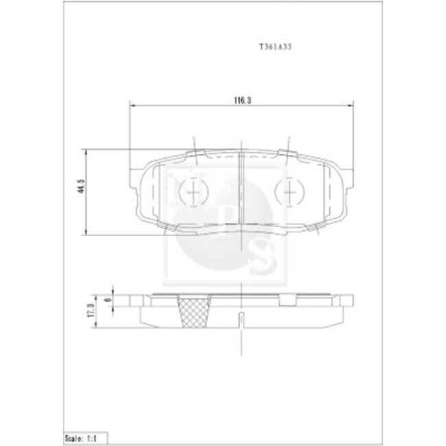 4 Plaquettes De Frein Nps T361a35
