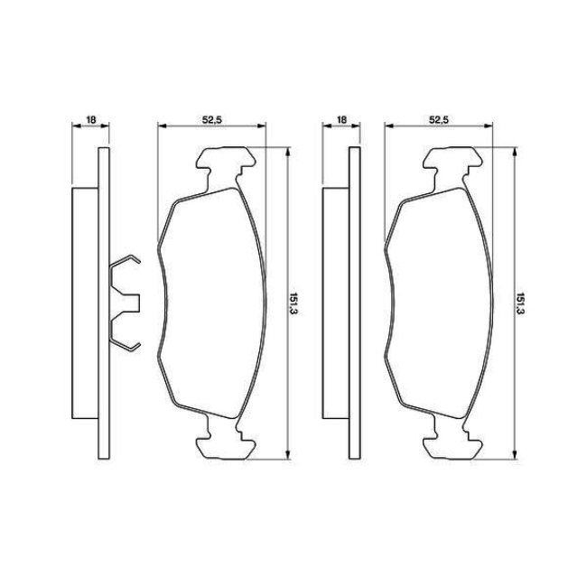 4 Plaquettes De Frein Bosch 0986469070