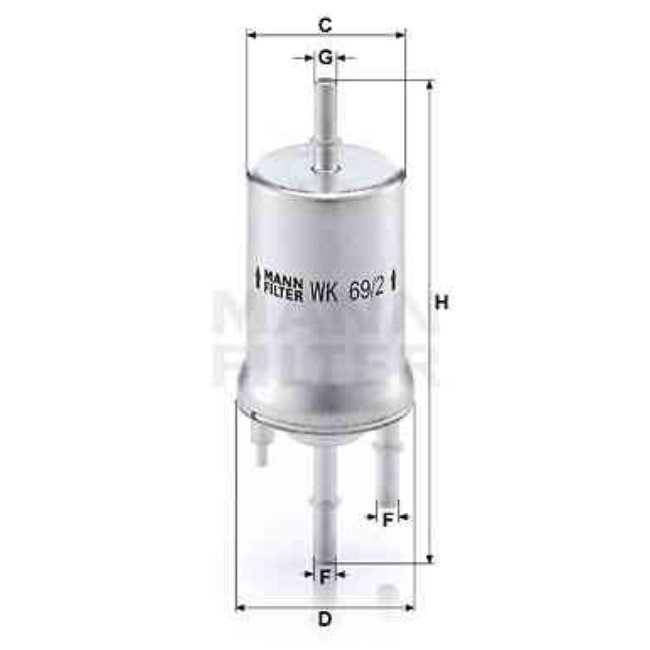 Filtre À Carburant Mann-filter Wk69/2