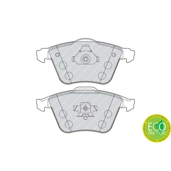 4 Plaquettes De Frein Ferodo Fdb1706