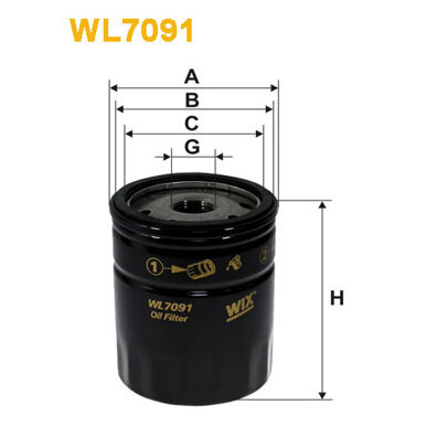 Filtre À Huile Wix Wl7091