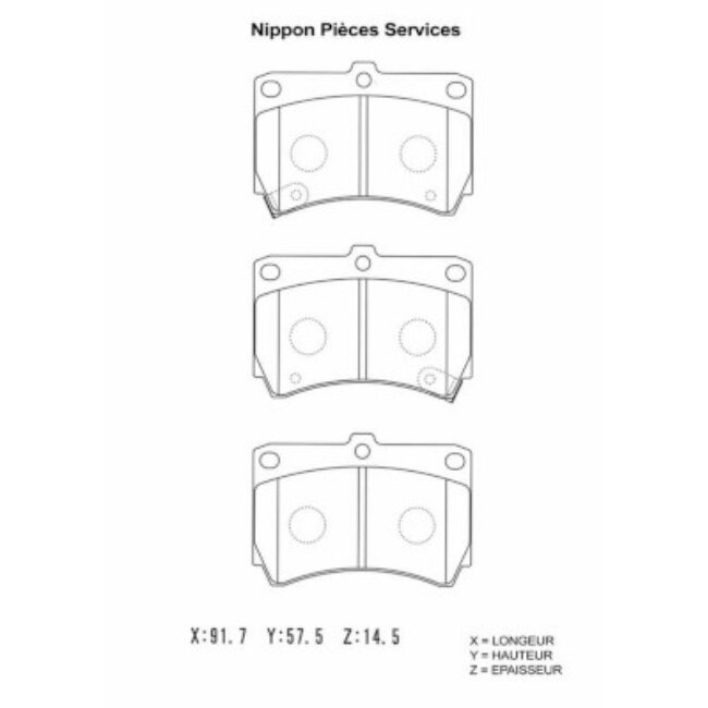 4 Plaquettes De Frein Nps M360a36