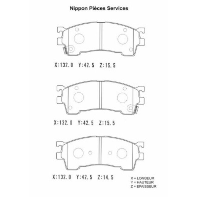 4 Plaquettes De Frein Nps M360a40