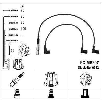 Faisceau D'allumage Ngk Rc-mb207