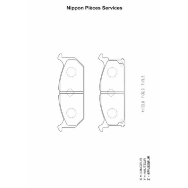 4 Plaquettes De Frein Nps S360i04