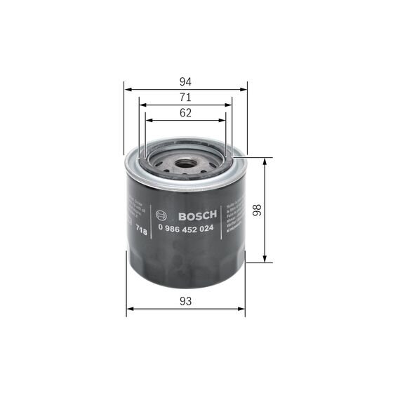 Filtre À Huile Bosch 0986452024