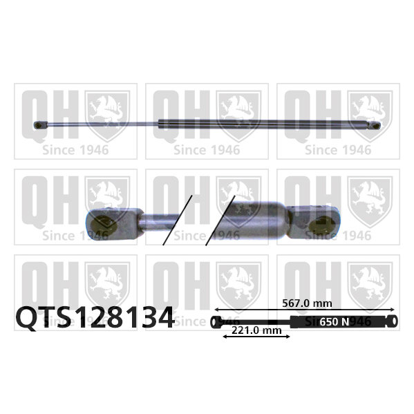 Vérin De Coffre Quinton Hazell Qts128134