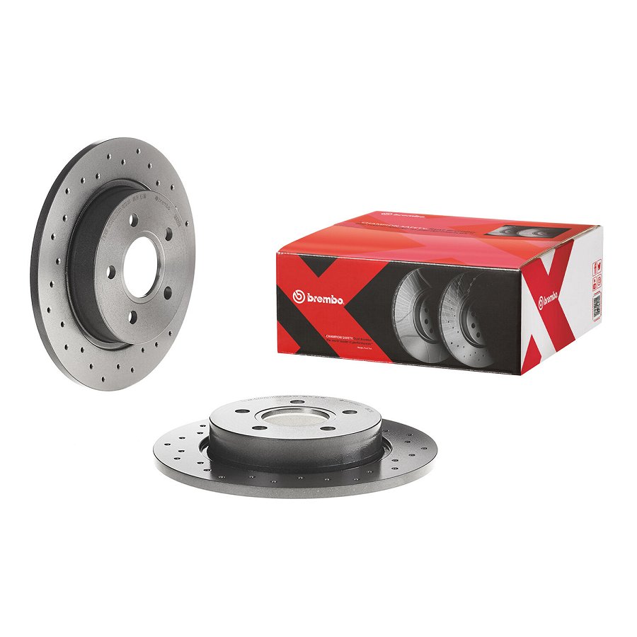 2 Disques De Frein Brembo Xtra Vernis Uv 08.a725.1x