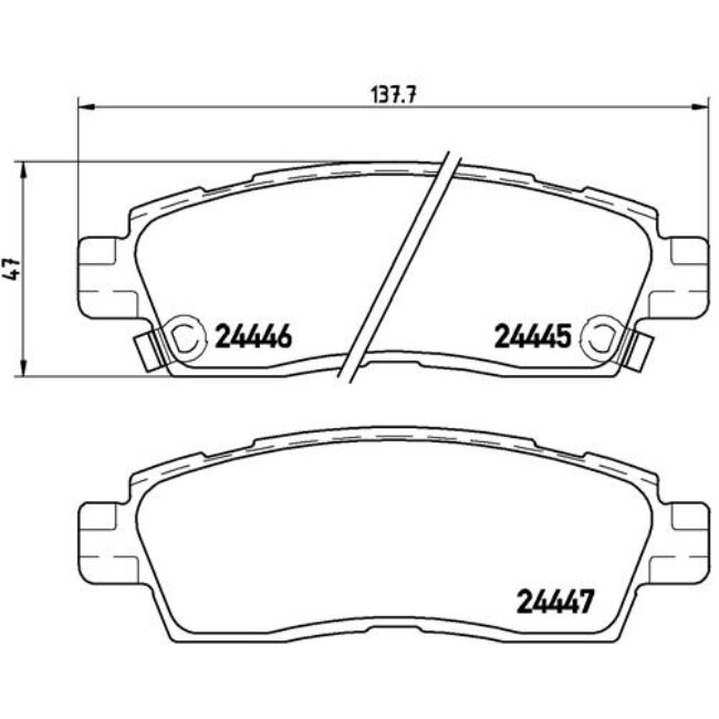 4 Plaquettes De Frein Brembo P10010