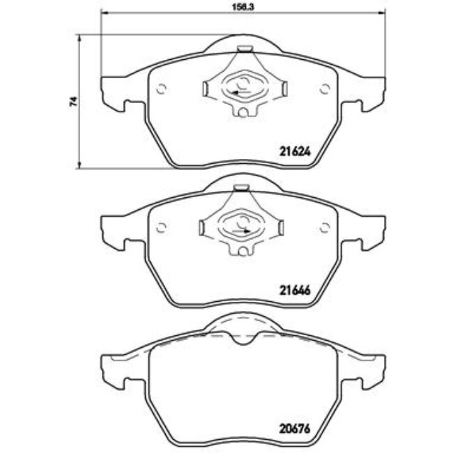 4 Plaquettes De Frein Brembo P85036