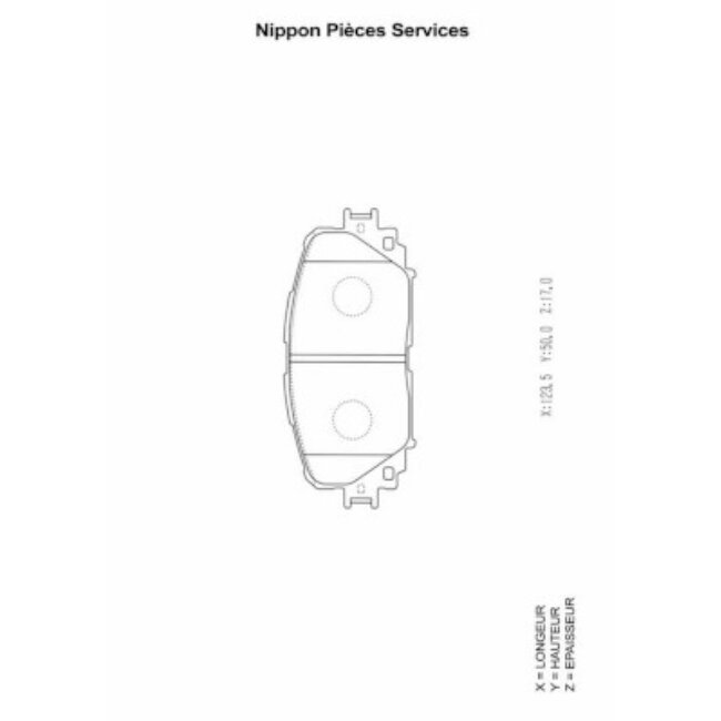 4 Plaquettes De Frein Nps T360a119