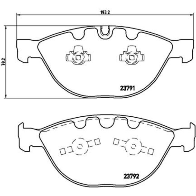 4 Plaquettes De Frein Brembo P06047