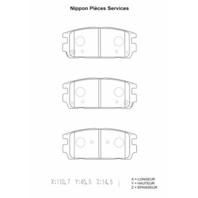 4 Plaquettes De Frein Nps H361i12