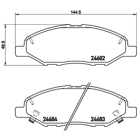 4 Plaquettes De Frein Brembo P56088