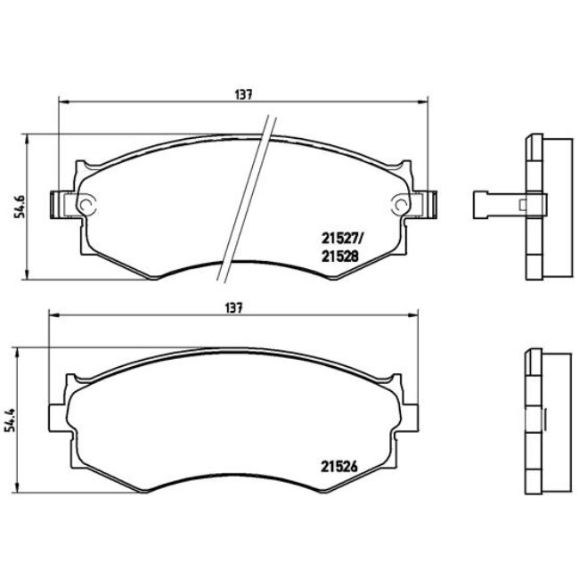 4 Plaquettes De Frein Brembo P30002