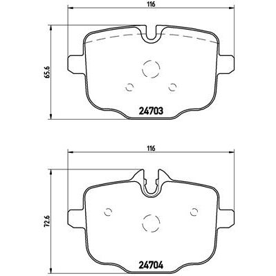 4 Plaquettes De Frein Brembo P06061