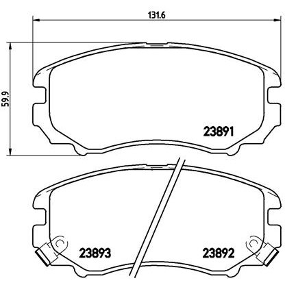4 Plaquettes De Frein Brembo P30018