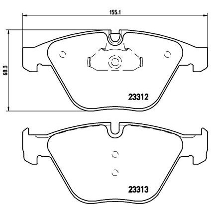 4 Plaquettes De Frein Brembo P06054