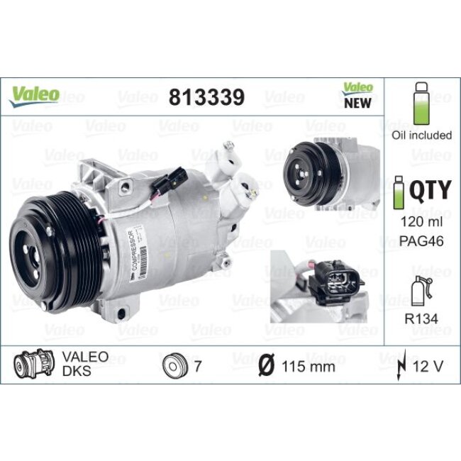 Compresseur De Climatisation Valeo 813339