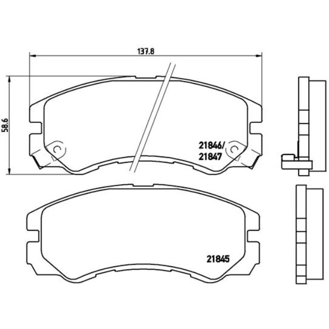 4 Plaquettes De Frein Brembo P59020
