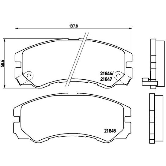 4 Plaquettes De Frein Brembo P59020