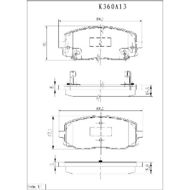 4 Plaquettes De Frein Nps K360a13