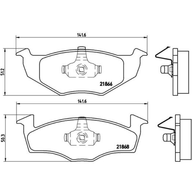 4 Plaquettes De Frein Brembo P85025