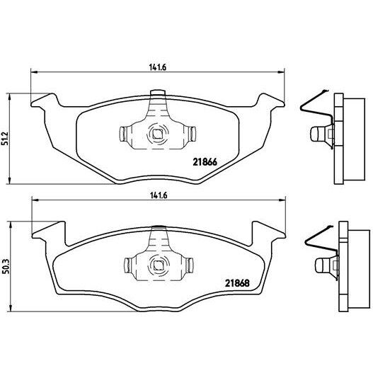 4 Plaquettes De Frein Brembo P85025