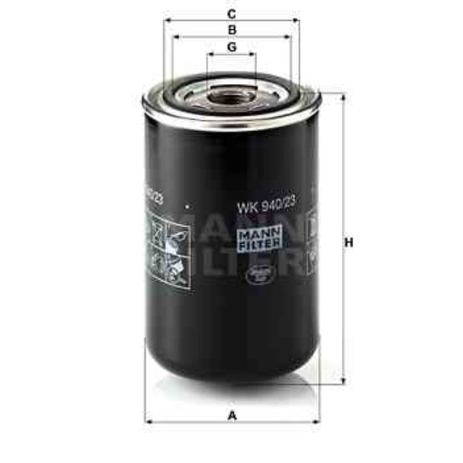 Filtre À Carburant Mann-filter Wk940/23