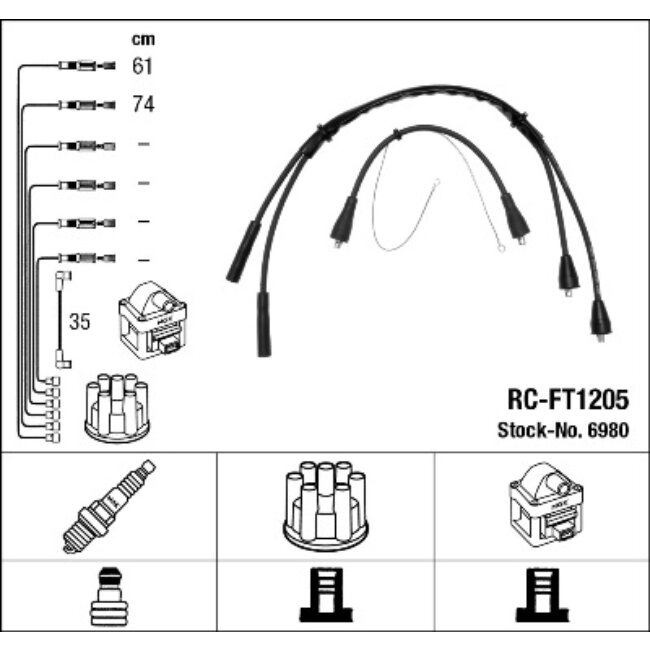 Faisceau D'allumage Ngk Rc-ft1205