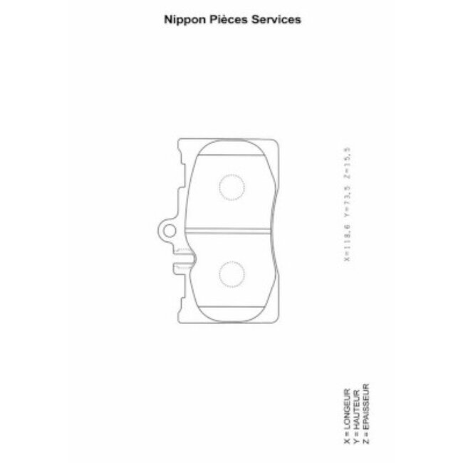 4 Plaquettes De Frein Nps T360a16