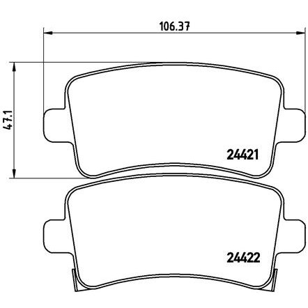 4 Plaquettes De Frein Brembo P59060