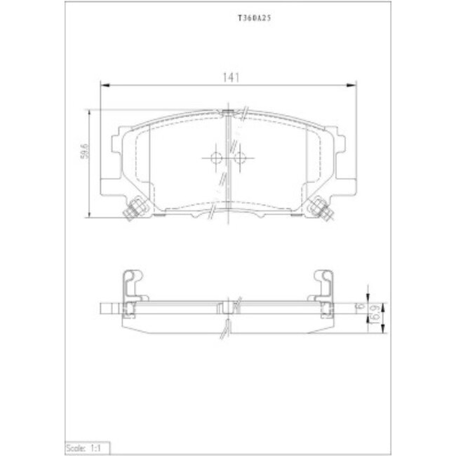 4 Plaquettes De Frein Nps T360a25