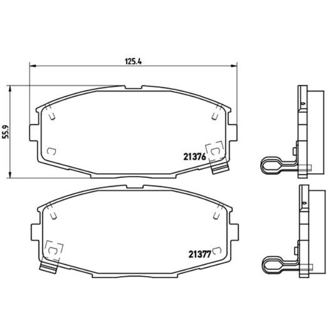 4 Plaquettes De Frein Brembo P83020