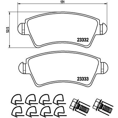 4 Plaquettes De Frein Brembo P61067
