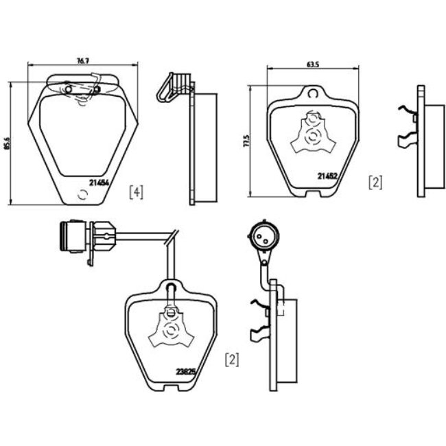 4 Plaquettes De Frein Brembo P85038