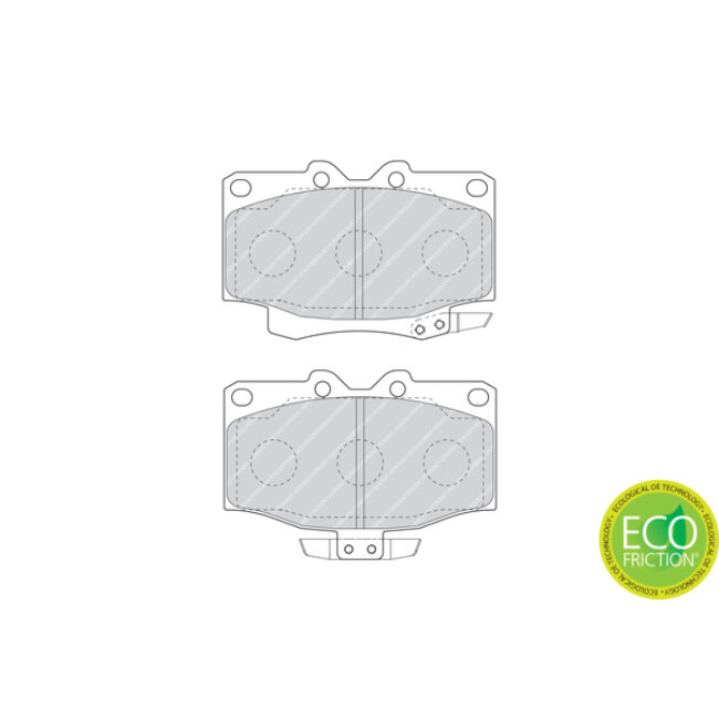 4 Plaquettes De Frein Ferodo Fdb1504