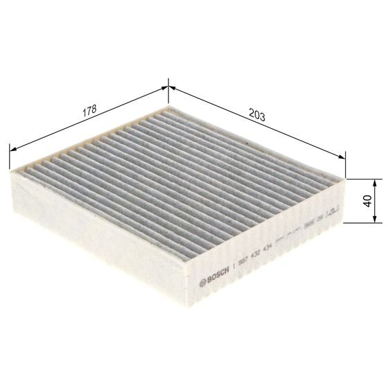Filtre D'habitacle À Charbon Actif Bosch R2434