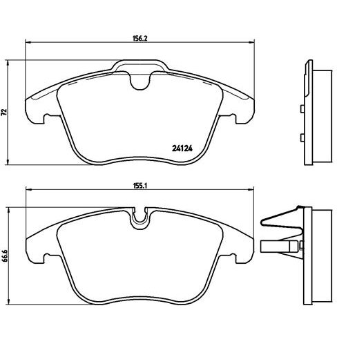 4 Plaquettes De Frein Brembo P36022