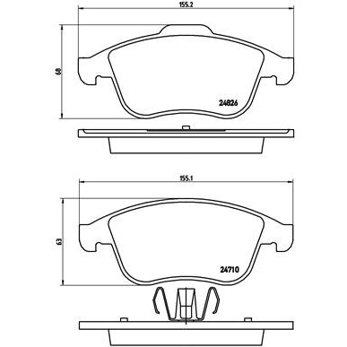 4 Plaquettes De Frein Brembo P68047