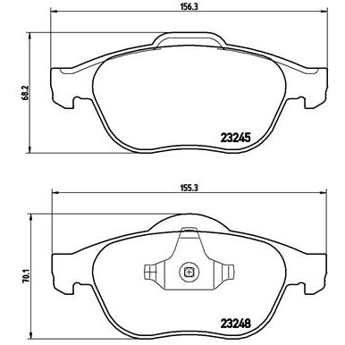 4 Plaquettes De Frein Brembo P68032