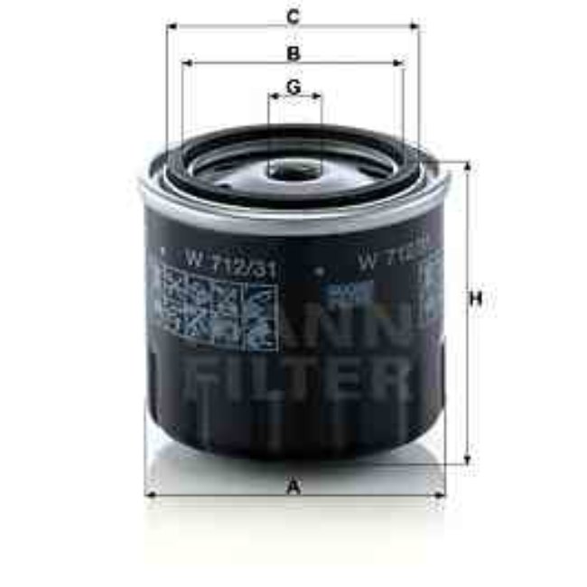 Filtre À Huile Mann-filter W712/31