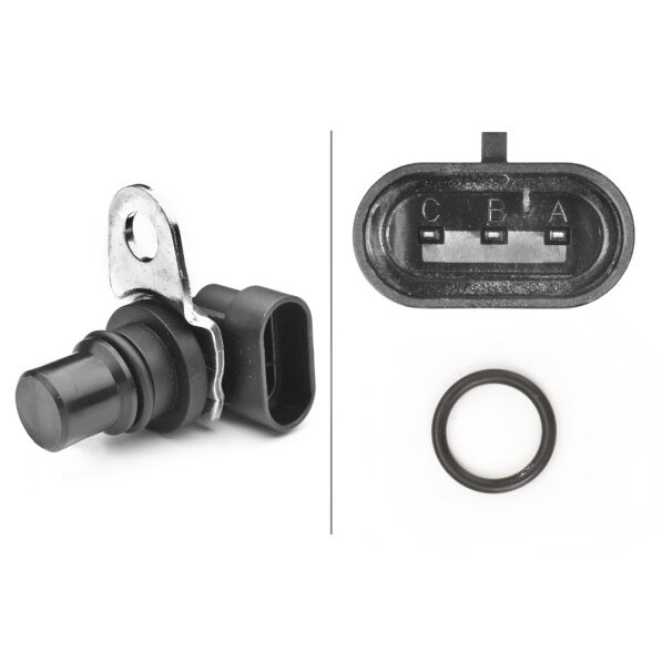 6PU 009 106-041 HELLA 066026 ABS-Sensor Vorderachse, Hallsensor, 2-polig, 640mm, 12V für BMW 5er