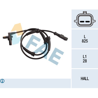Capteur De Vitesse De Roue Abs Fae 78221