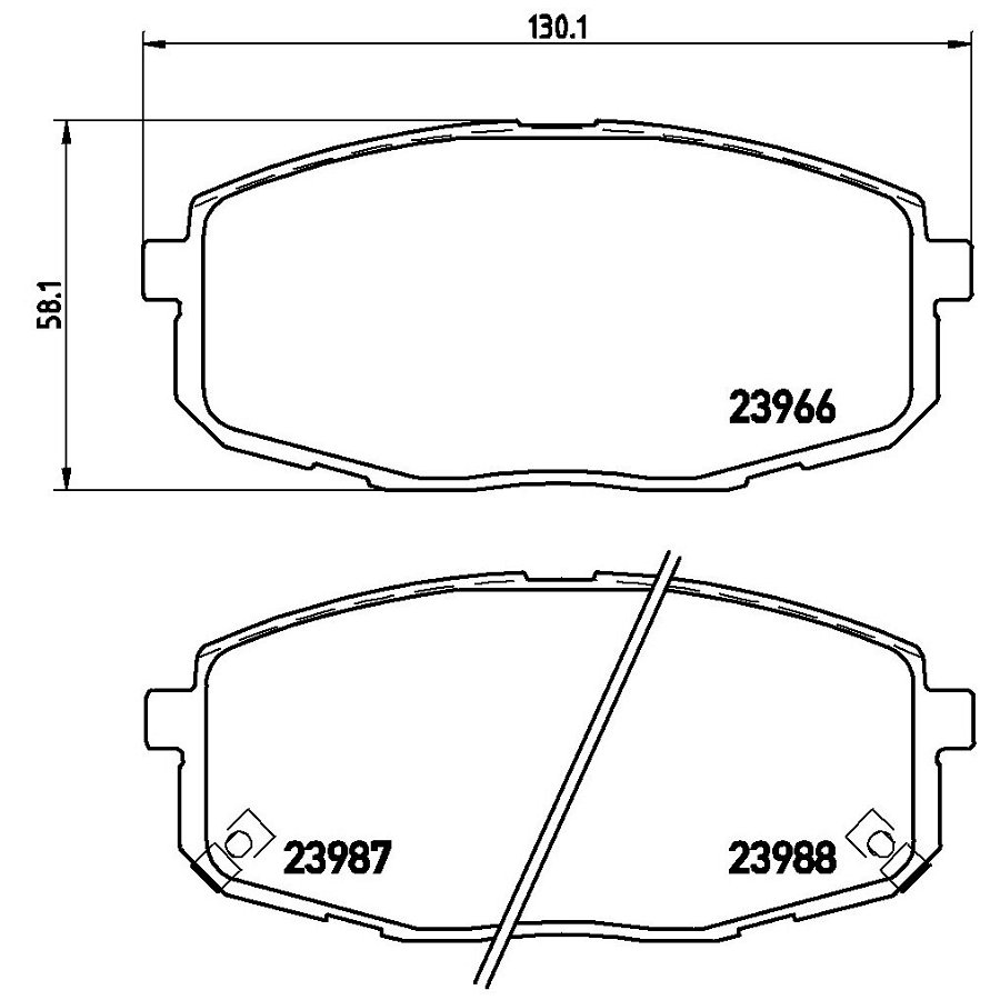 4 Plaquettes De Frein Brembo P30034