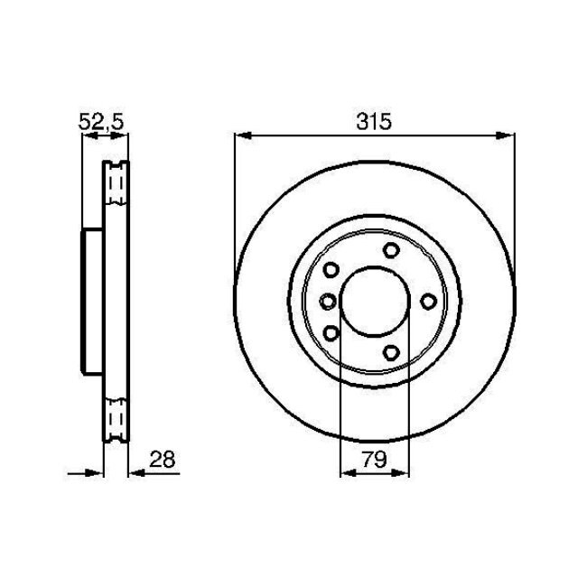 1 Disque De Frein Bosch 0986478762