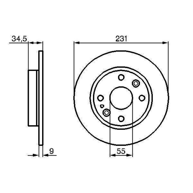 2 Disques De Frein Bosch 0986478242