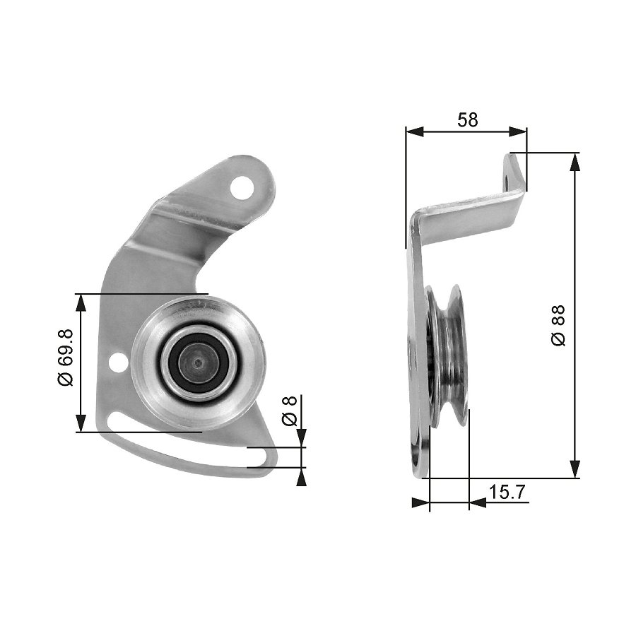 Galet Tendeur GATES DriveAlign T38313 - Qualité Première Monte, Étanchéité Renforcée