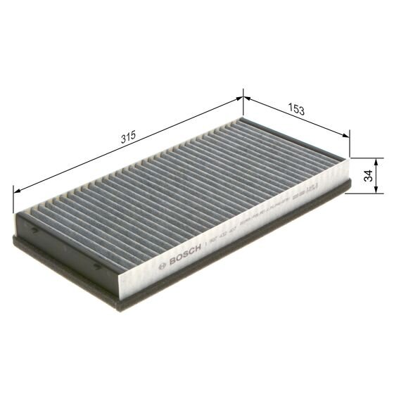 Filtre D'habitacle À Charbon Actif Bosch R2407