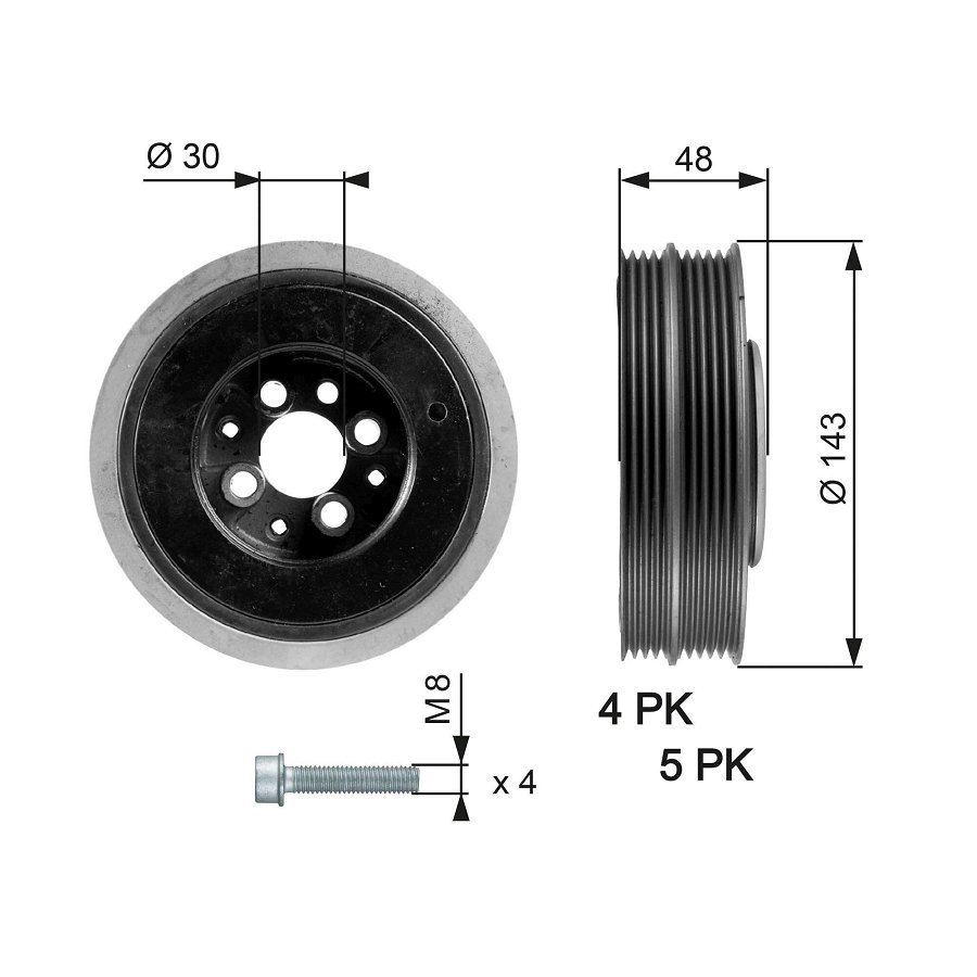 Tvd1015a Poulie Vilebrequin Ga